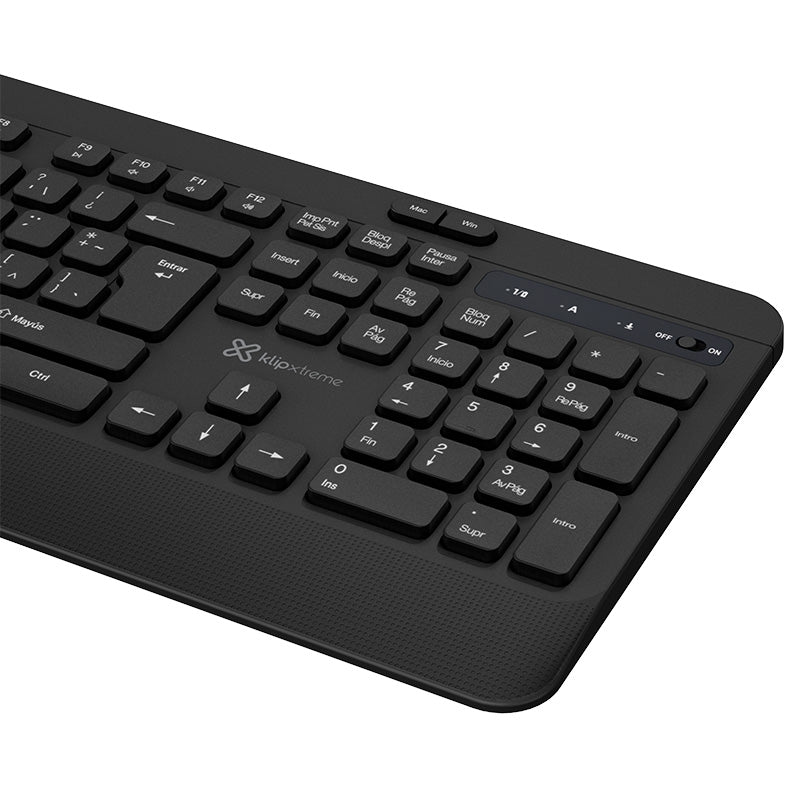 Combo Teclado y Mouse Klip Xtreme Encourage KBK-750 Bluetooth y 2,4 GHz Español — vista 3