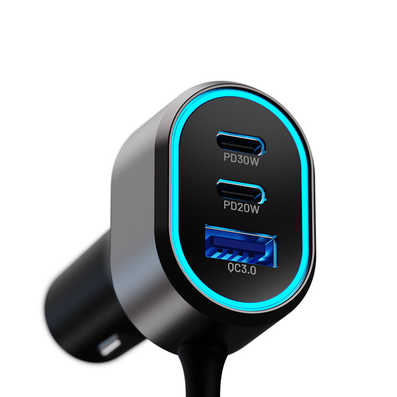 Cargador de Auto PowerCar 100 Klip Xtreme KCC-100 100W 6 puertos carga rápida cable de 1.5M — vista 2