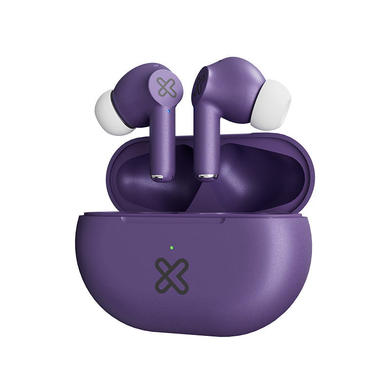 Audífonos Buds-Fi Klip Xtreme KTE-015PR Púrpura TWS Bluetooth Hasta 17 Horas ENC Mic IPX3 — vista principal