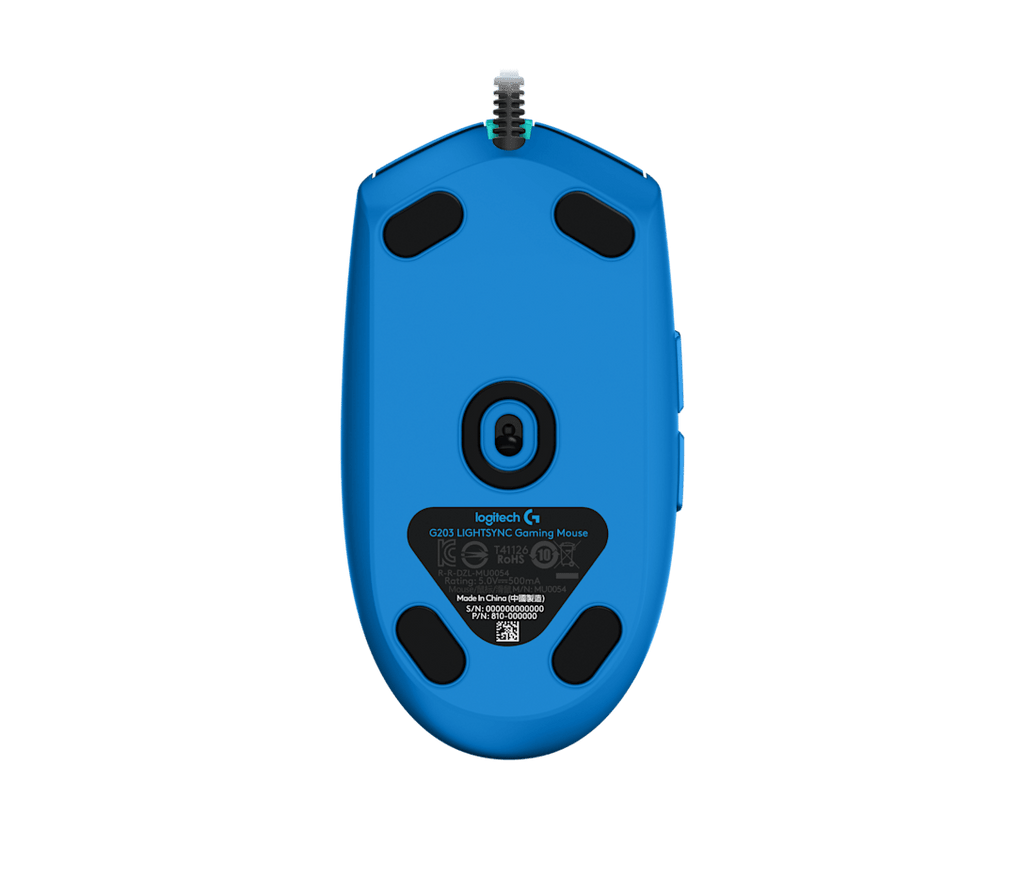 Logitech G203 LIGHTSYNC azul — vista 3
