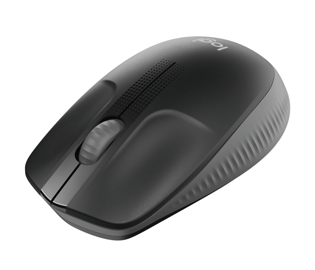 Mouse Logitech M190 Wireless Full-Size Charcoal — vista 3