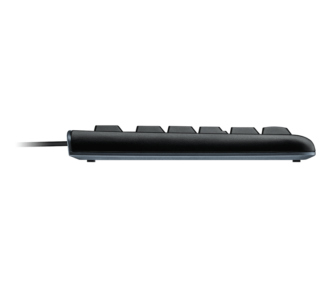 Perfil del teclado incluido en Combo Logitech MK120 USB Español Negro; distribución de teclas no visible