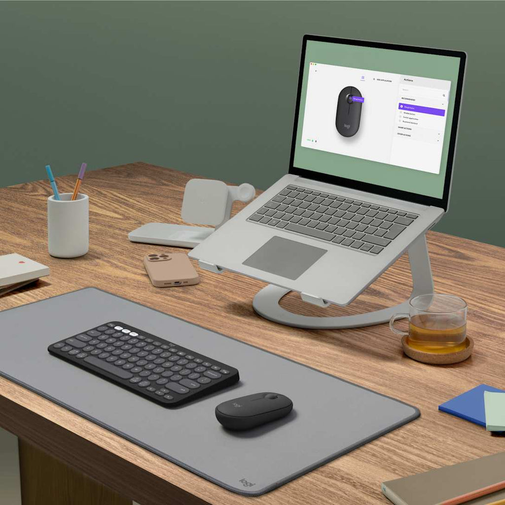 Mouse Logitech Pebble 2 M350s Bluetooth Grafito — vista 3